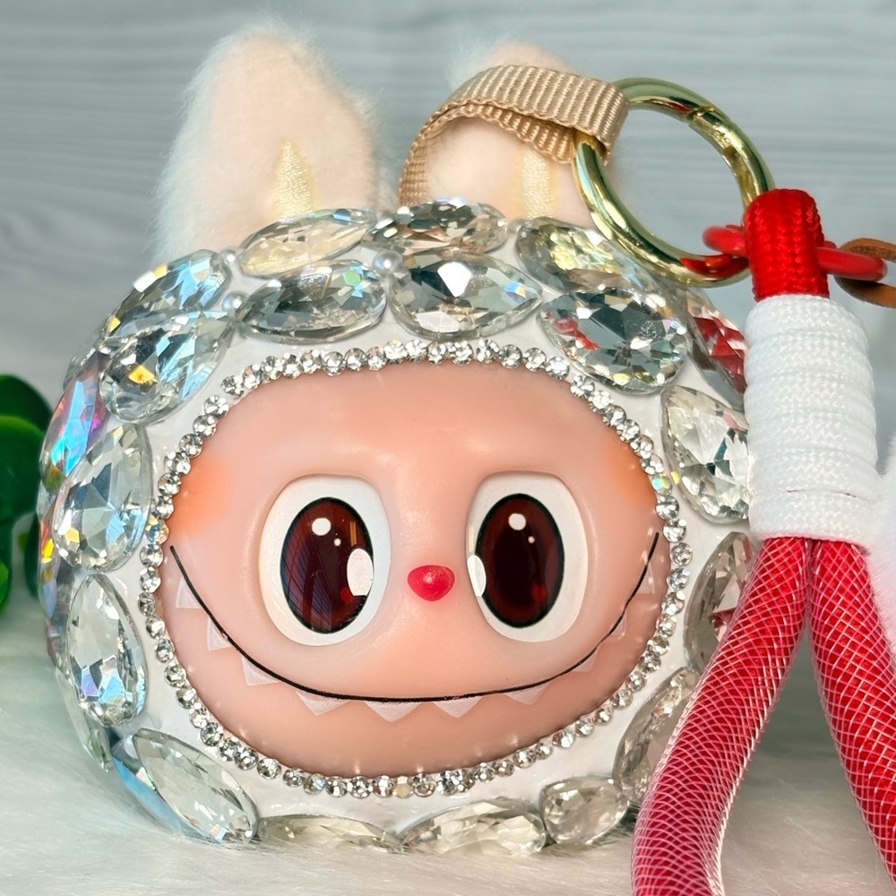 Sparkling Crystal & Plush Labubu Keychain/Bag Charm‎